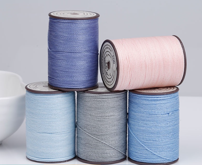 0.35mm Polyester Waxed Line Leather Craft Sewing Wax Thread Cord Round Leather Sewing Wax Thread DIY