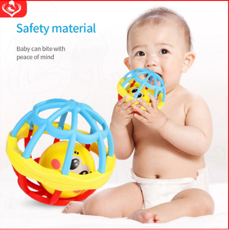 Baby Soft Rattle Toys Baby Toy Rattles Bell Teether Sound Soft Ball Hammer Dumbbell Teether Rattle