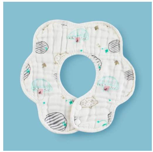 Einmilk Baby Bandana Dribble Bibs 360 Rotate Drool Bibs or Petal Bib Cotton Super Soft & Absorbent B2