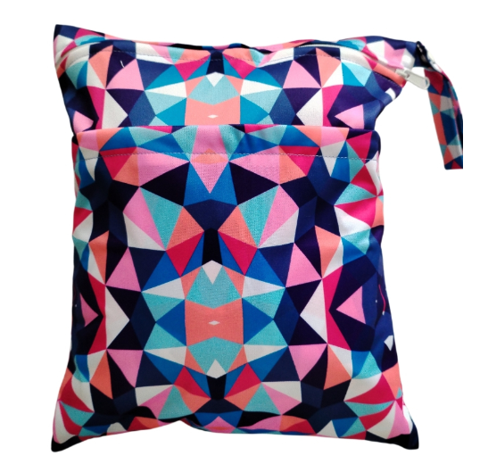 30x37cm Cloth Diaper Wet Dry Bags Double Zipper Mixed Color Printed Portable Waterproof Dag Storage Bag Swimwear Bag C3