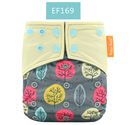 Happyflute Baby Cloth Diapers Double Gusset Bamboo Charcoal Inner Washable Cloth Nappy Without Insert D1