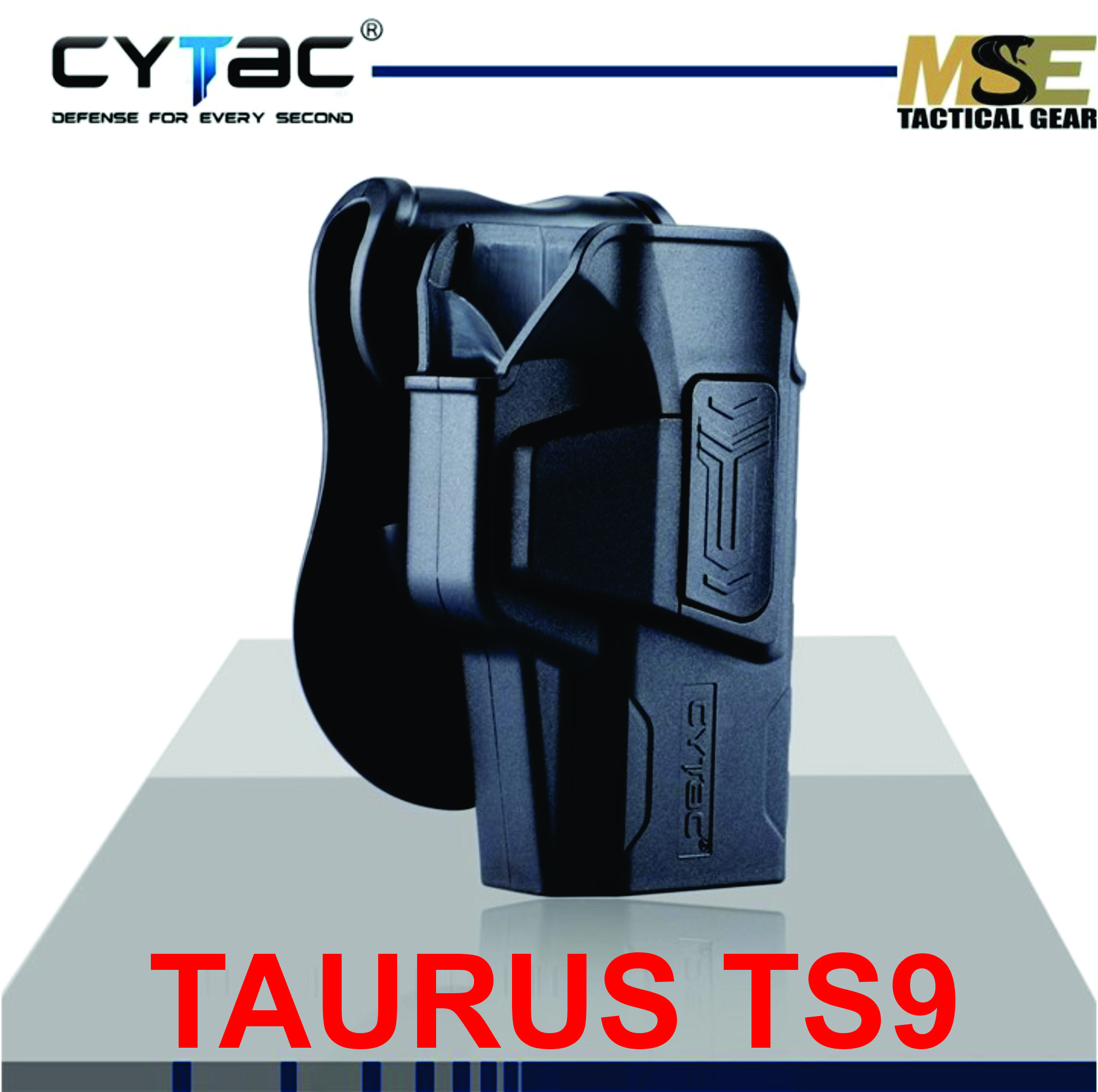 Taurus TS9 Holster CYTAC Level 2 Safety Right Handed Color Black High Tech Polymer Material