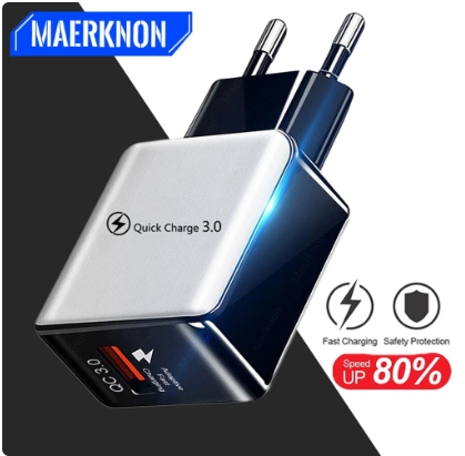 3A USB Charger Quick Charge 3.0 Wall Charger For iPhone 14 13 12 Pro Max Samsung Xiaomi Redmi Portable Mobile Phone Fast Charger