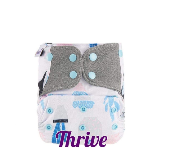 Booldeet Posh Cloth Diaper Newest Prints with 4-Layer Contoured Microfiber Insert S50