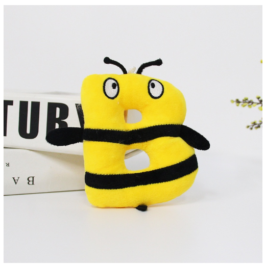 26 PCS Alphabet Plush Toy, Alphabets Alphabet Lore Stuffed Doll Preschool Educational English ABC Letter Toy for Kids Children B