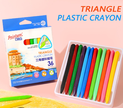 Crayons Not Dirty Hands Washable Color Pens Triangular Plastic Children Painting Graffiti Oil Pastel SG071