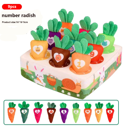 Baby Pulling Radish for Early Education Stuffed toy Children's Intellectual Development Toys