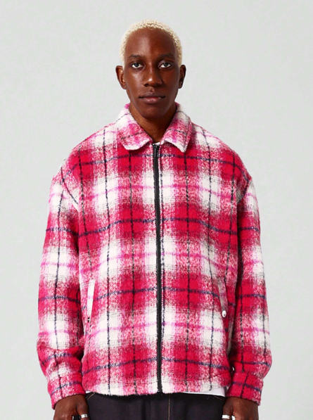 SUMWON Zip Through Check Jacket