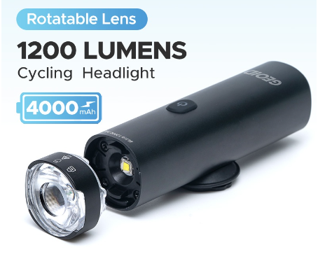 Bike Headlight 1200LM Front Light Auto USB Rechargeable Cycling Waterproof LED Bicycle ECO Flashlight