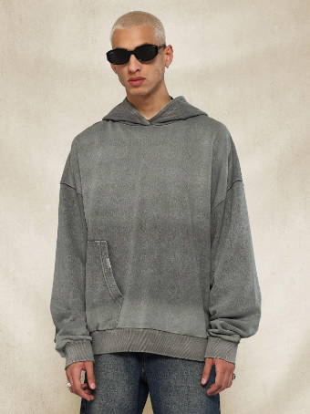 SUMWON Oversized Overhead Hoodie With Asymmetrical Pocket Detail
