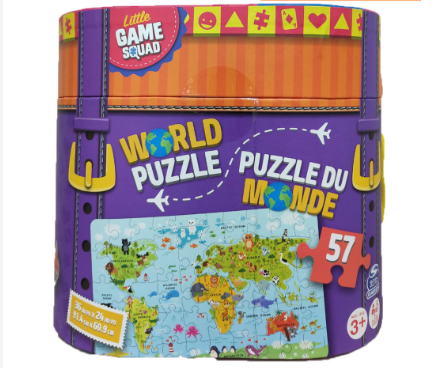Cardinal Games Little Game Squad World Map Puzzle Tub