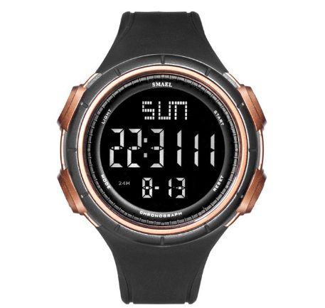 SMAEL 1618 Fashion Men's Sports Watch Multifunctional 12/24 Hours Dual Time Watch Alarm Watch Male Student Watches 02