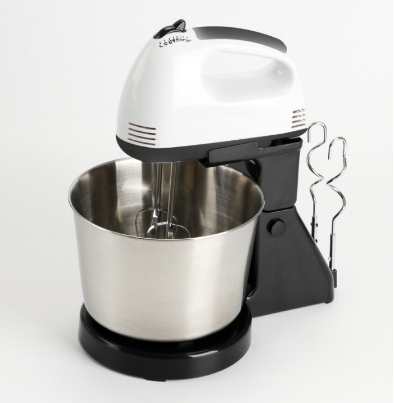 Electric Stand Setting Power Egg Beater Kitchen Mixer with Dough Hooks Beaters