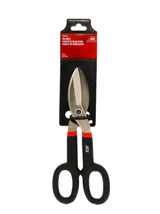 Ace Hardware Tin Snip 10" Dipped Handle