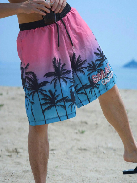 DAZY Men's Floral Print Summer Shorts Perfect For Vacation Outfits