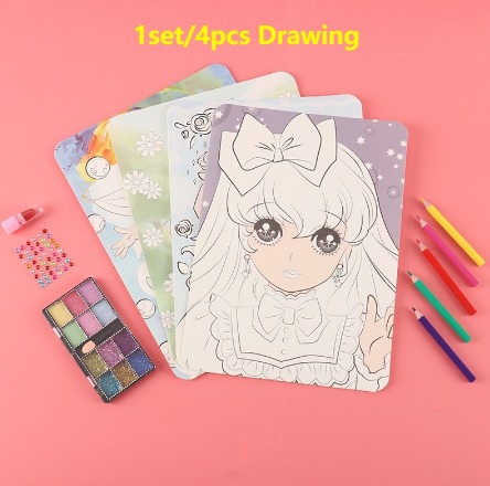 Children's Make-up Diy Graffiti Reproduction Paint Toys Set Princess Girl Safe Paint Toys