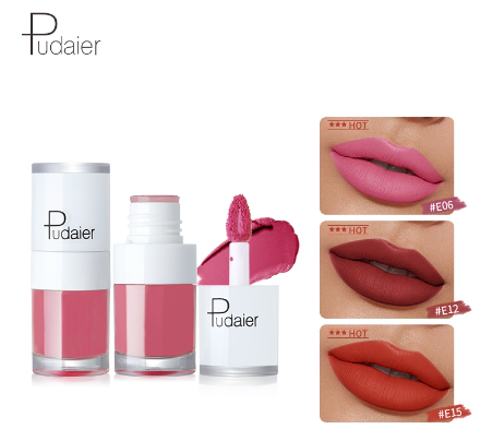 Pudaier Liptint Long Lasting Waterproof Lip Tint Liquid Lipstick Matte Glossy Lip Gloss Beauty Make Up