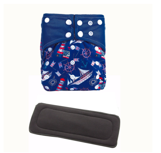Cloth Diaper 1 Set With Bamboo Charcoal Inserts In Stocks D5