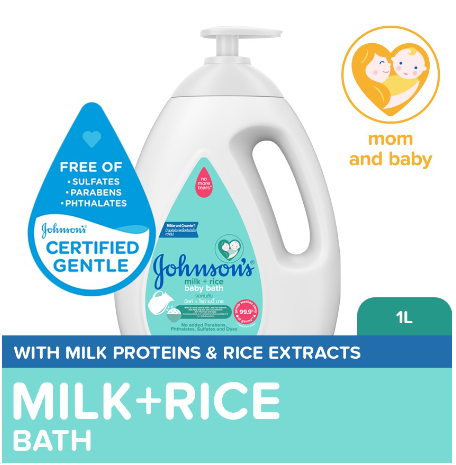 Johnson's Milk + Rice Baby Bath 1000ml - Baby Essentials, Baby Care, Baby Wash, Body Wash For Baby