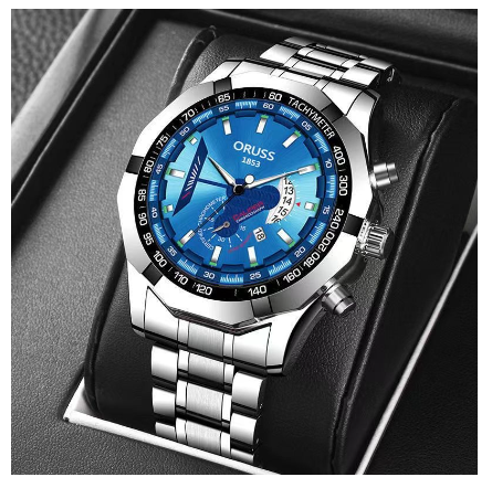Original Stainless Steel Waterproof Luxury Fashion Business Watch Quartz Men's Watch M2