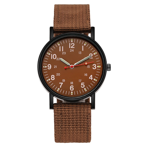 Men Canvas Strap Sports Watch Anlog Quartz Military Watches M03