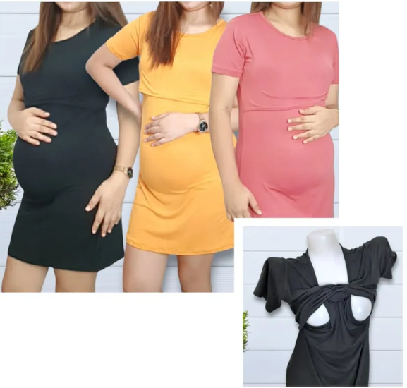Maternity Nursing Dress Breastfeeding