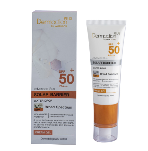 DERMACTION PLUS BY WATSONS Advanced Sun Water Drop Cream Gel SPF50 40ml Sunscreen