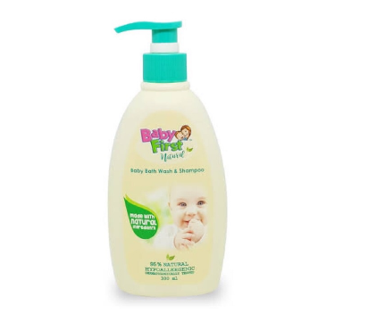 Baby First Natural Baby Bath Wash & Shampoo 300ml