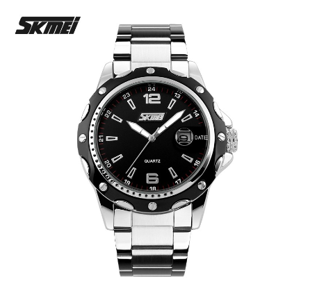 Skmei S0992 Waterproof Men Quartz Watch B STEEL STRAP
