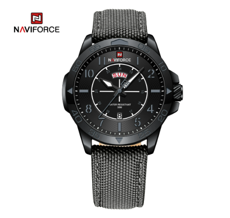 Naviforce Men Brand Fashion Sports LED Analog Digital Quartz Waterproof Wristwatch FULL BLACK