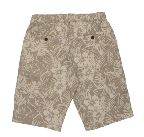 GIORDANO Men's Cotton Linen Bermuda Shorts  Khaki x Beige