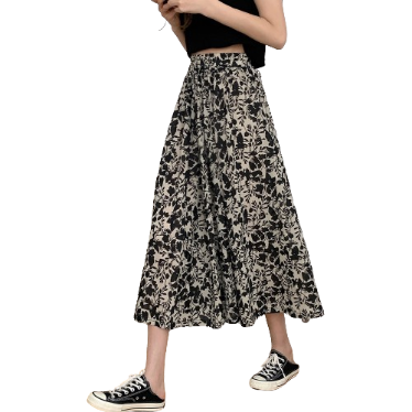 Lovito Casual Floral Basic Skirt for Women LNE10053 (Multi-Color)