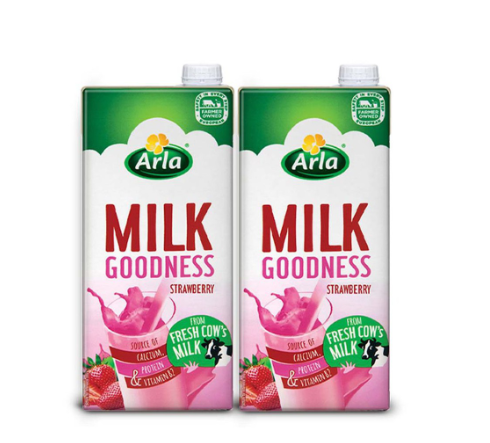 Arla Strawberry Milk 1L 2-Pack