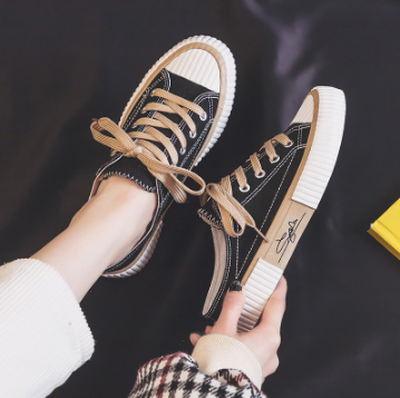 New Korean Half White Shoes Support Canvas #T11 2020 Summer