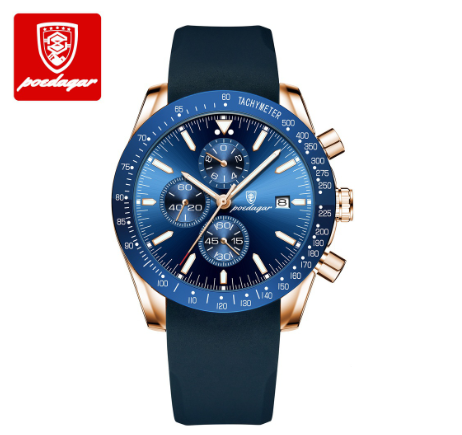 Original Luxury Fashion Waterproof Luminous Men's Watch Quartz Business Leather Watch 04