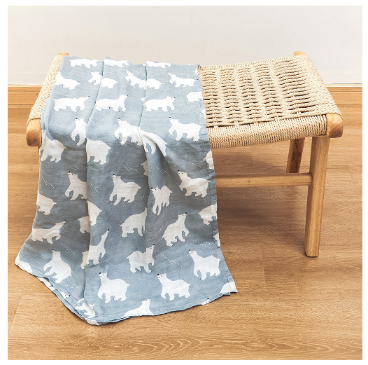 Happyflute Muslin Blanket 70 Bamboo Plus 30 Cotton Baby Swaddle Soft Newborn Bath Towel Baby Wrap Sleepsack Stroller Cover 120x110CM S3