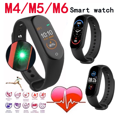 M4/M5/M6 Waterproof Smart band Watch Fitness Exercise Heart Rate Couple Bracelet