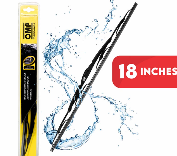 OMP Frame Wiper Blade 18" OMP160218 For Toyota Corolla, Camry, Land Cruiser, Prado, Honda Civic