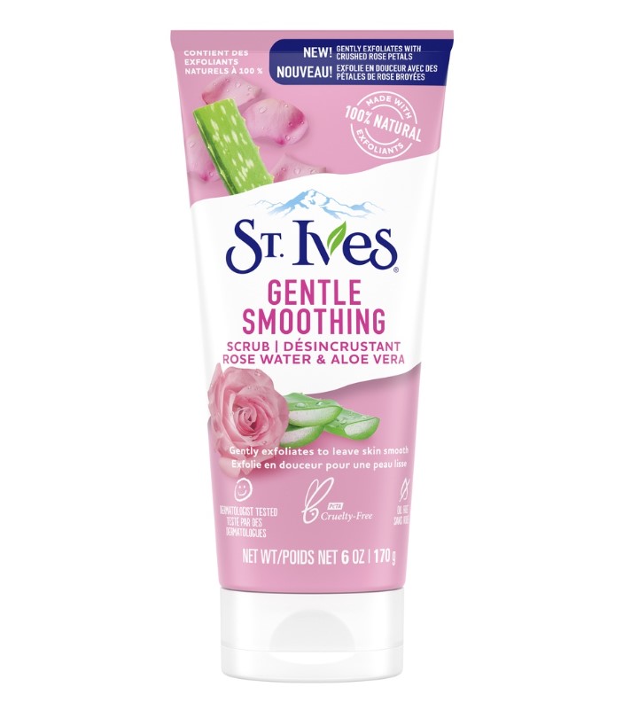 ST. IVES Gentle Smoothing Rose Water & Aloe Vera Face Scrub 6OZ