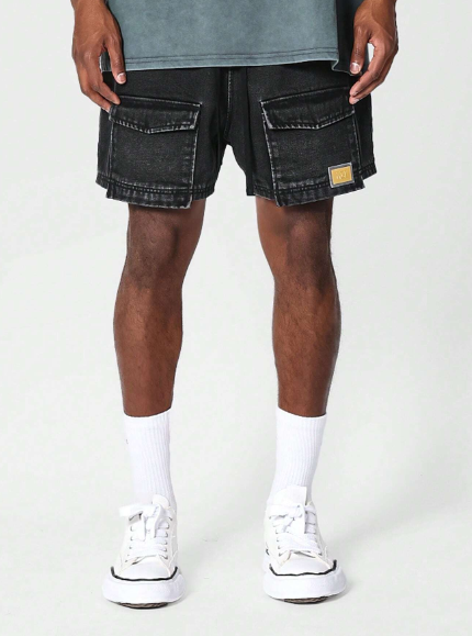 SUMWON Denim Short With Cargo Pockets