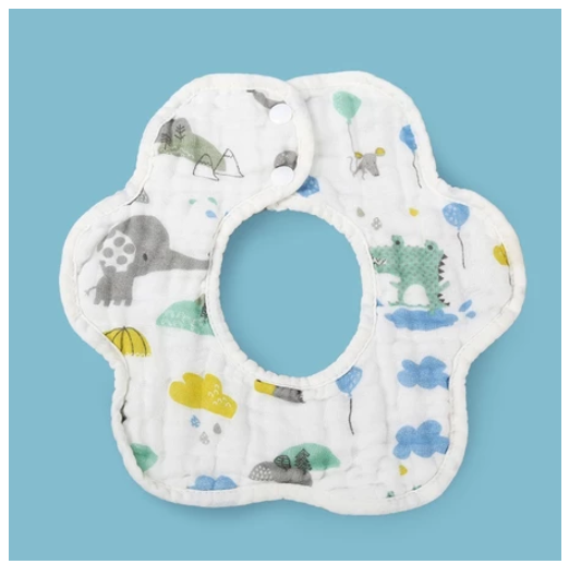 Einmilk Baby Bandana Dribble Bibs 360 Rotate Drool Bibs or Petal Bib Cotton Super Soft & Absorbent B10