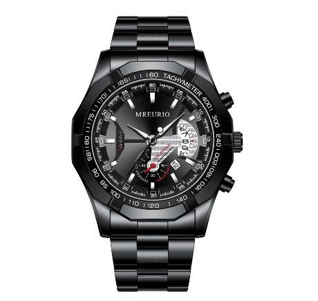 Original Luxury Fashion Golden Men's Watch Calendar Luminous Stainless Steel Watch 004