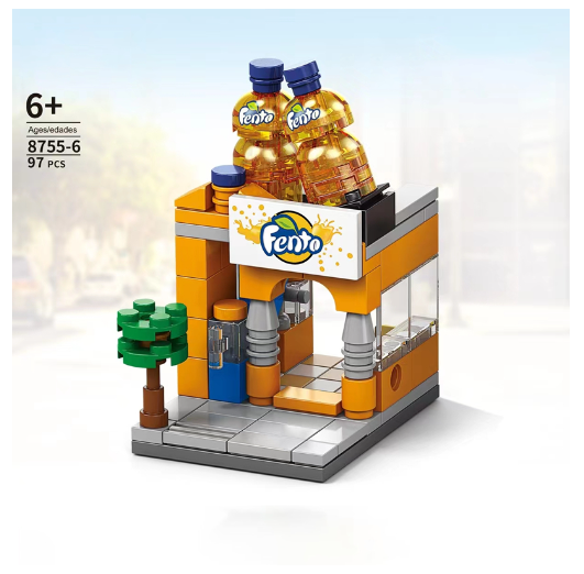 City Series 6 IN 1 SWAT Engineering Vehicle Educational Toy Model Block Toys Boy Children's Day Gift B44