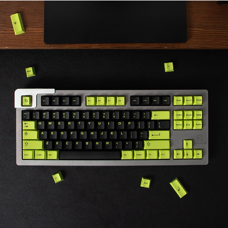 YMK ICON Poison keycaps Double Shot Cherry Profile green&black keycap Custom Personality Keycaps For Mechanical Keyboard