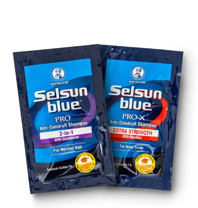 Selsun Blue Pro-x and Pro 2in1 6g Sachet Duo