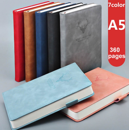 Sheep head leather Notebook big thick Notebook college notebook school supplies writing notebook