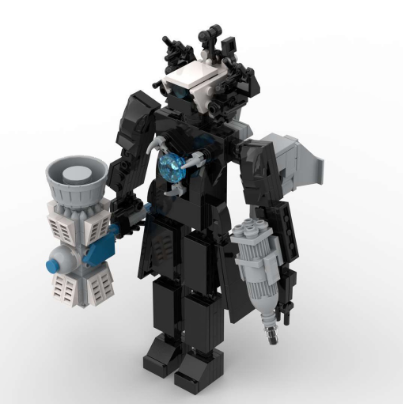 Sta5 Skibidi Toilet Super Titan Monitor Man Building Blocks Gift For Kids Model Doll Figure Toys For Kids Collection