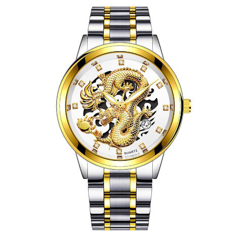 Binbond Original Luxury Gold Luminous Fashion Luxury Waterproof Men's Watch Quartz Stainless Steel Wrist Watch M08