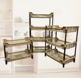 2/3/4 layers Organizer Rack Kitchenware Utility Kitchen Shelves Storage Organizer rack