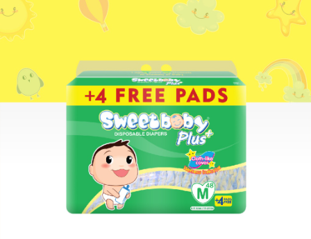 SWEETBABY PLUS - JUMBO PACK MEDIUM 48+4